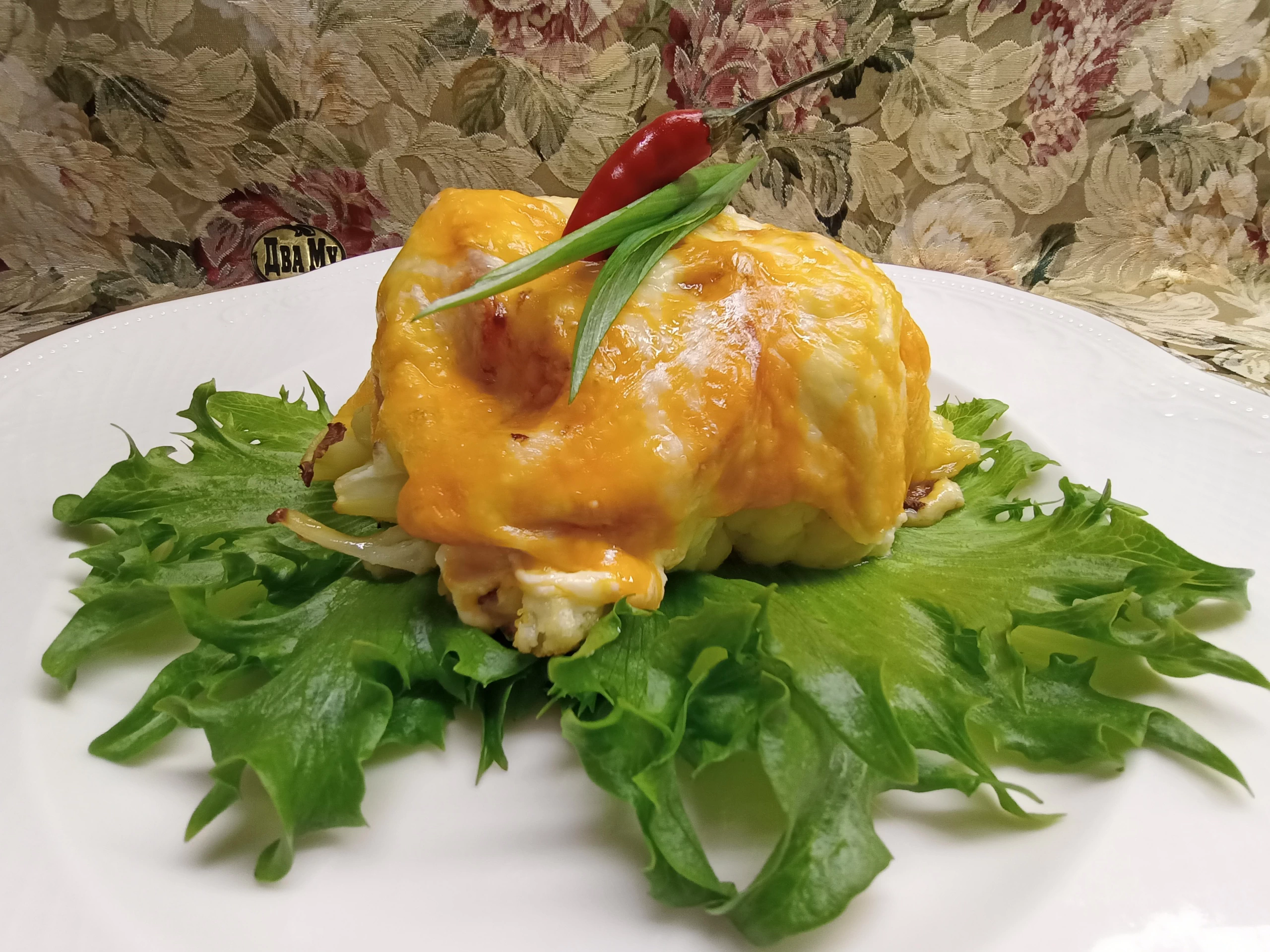 Цветная капуста запеченная с сыром и сметаной