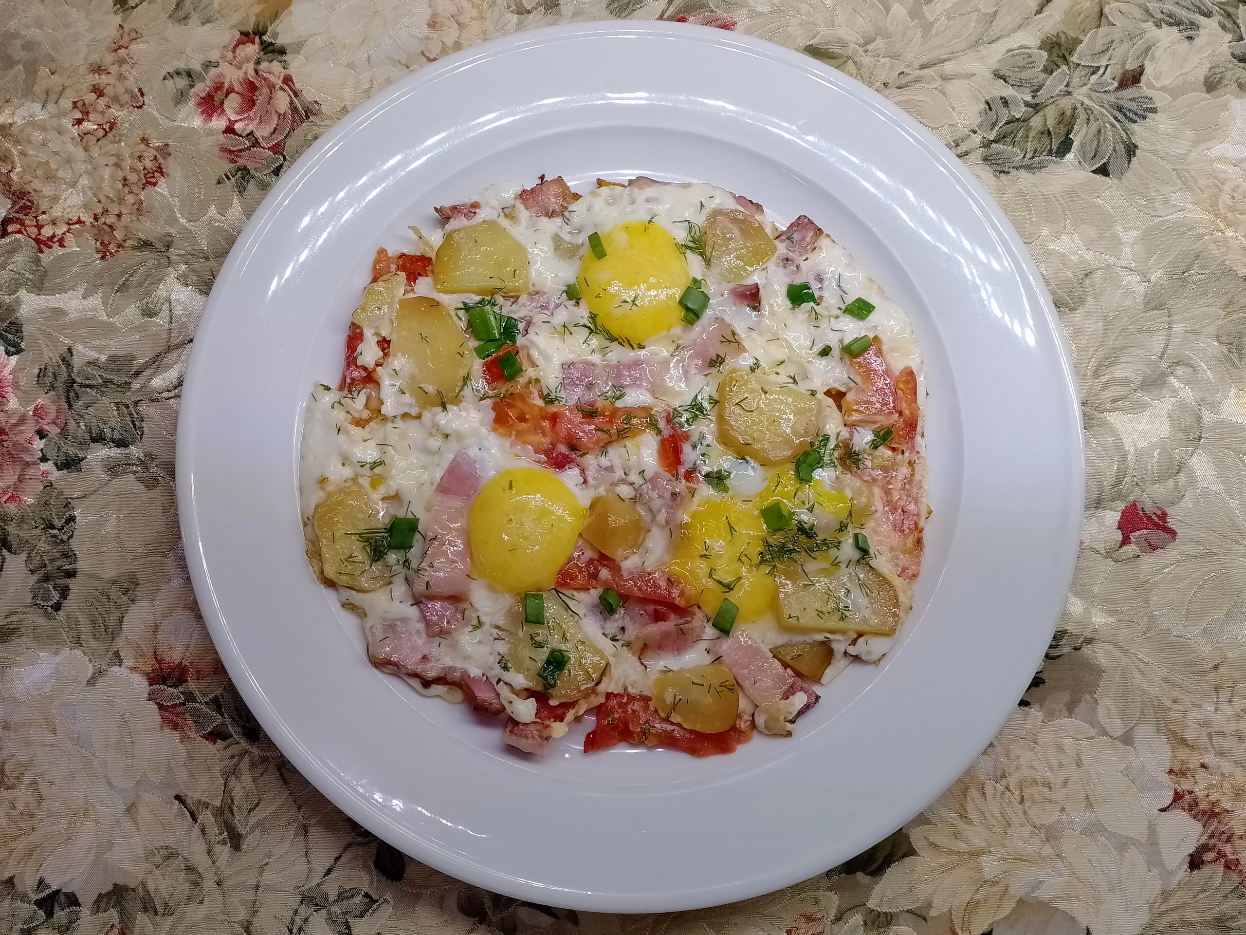 Яичница глазунья с беконом